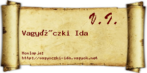 Vagyóczki Ida névjegykártya