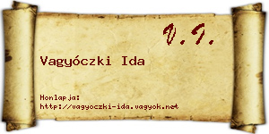 Vagyóczki Ida névjegykártya