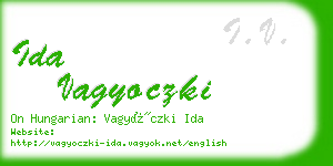 ida vagyoczki business card